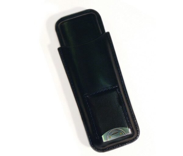 LCG2/BLK - 2 Cigar Case With Cutter