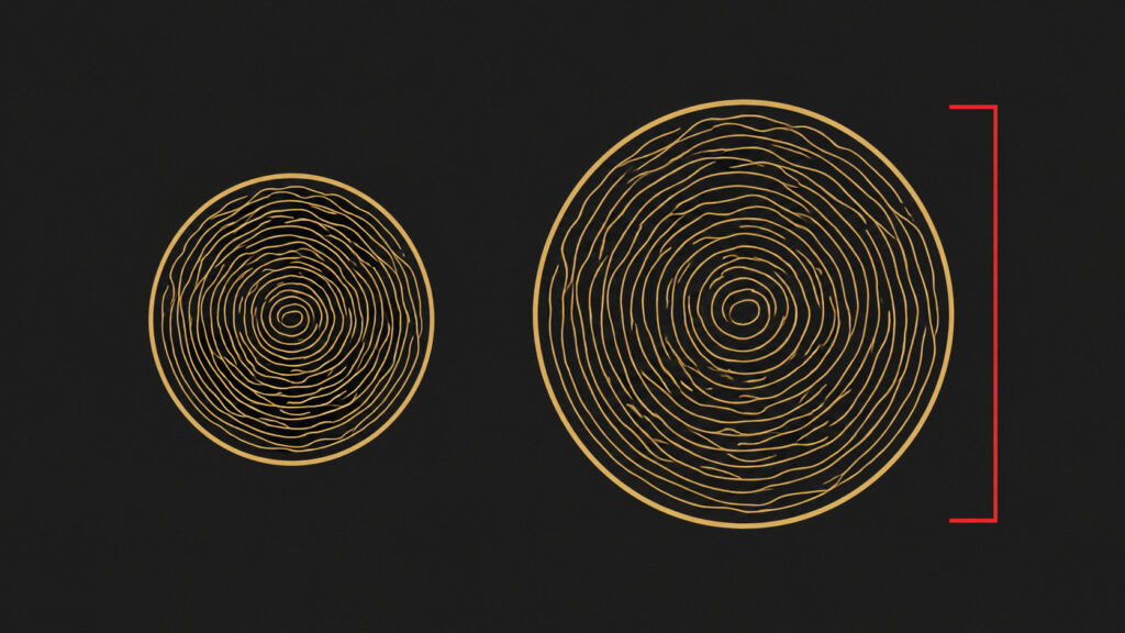 Ring gauge and length compared across cigar sizes and shapes on a roller's table